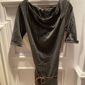 Grey dress with polka dots medium